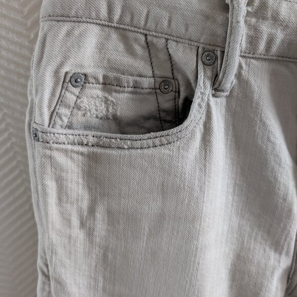 ALLSAINTS Men's Cigarette skinny fit stretch denim jeans Light Gray Size 30 - Picture 7 of 12